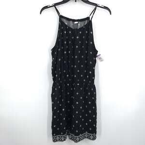 Old Navy Sleeveless Adjustable Strap Romper Black